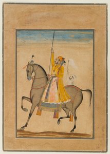 Ruiterportret van Maharaja Sujan Singh van Bikaner, 1747